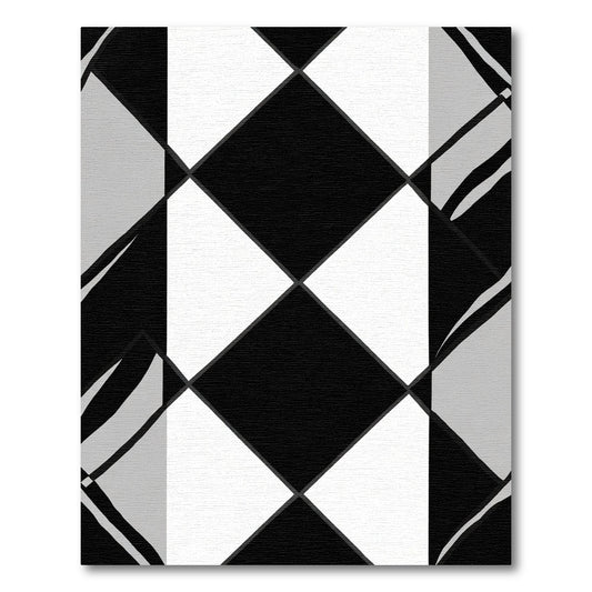 Monochromatic Geometric Diamond Grid Rug