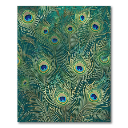 Peacock Feather Blue Teal Boho Area Rug