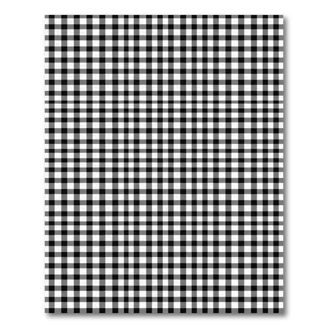 Black White Gingham Classic Checks Rug