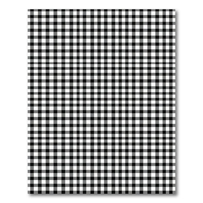 Black White Gingham Classic Checks Rug