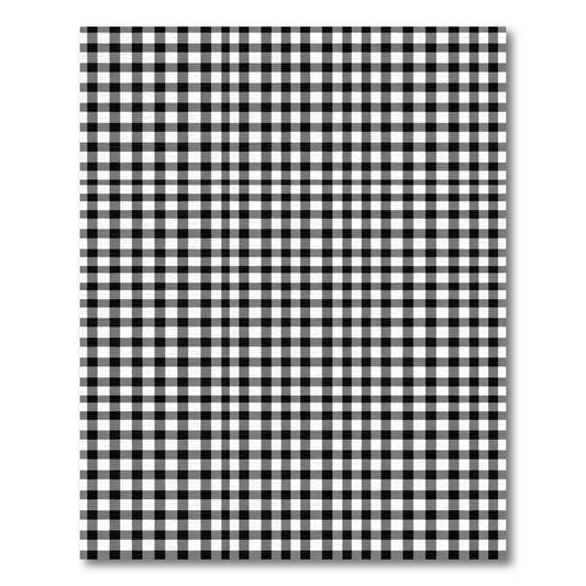 Black White Gingham Classic Checks Rug