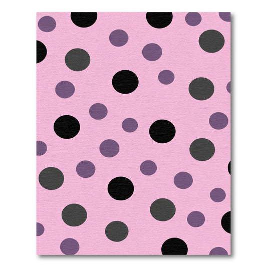 Pink Scattered Polka Dot Circles Rug