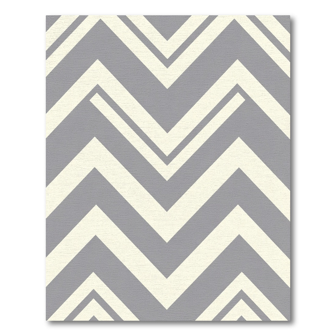 Gray and Cream Chevron Lines Rug