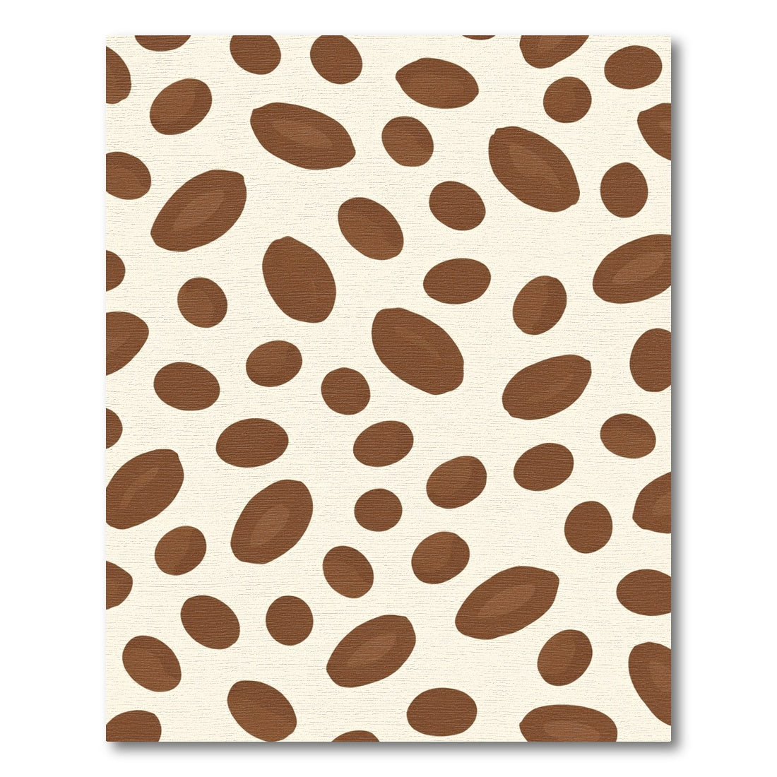 Brown Oval Spotty Composition Rug