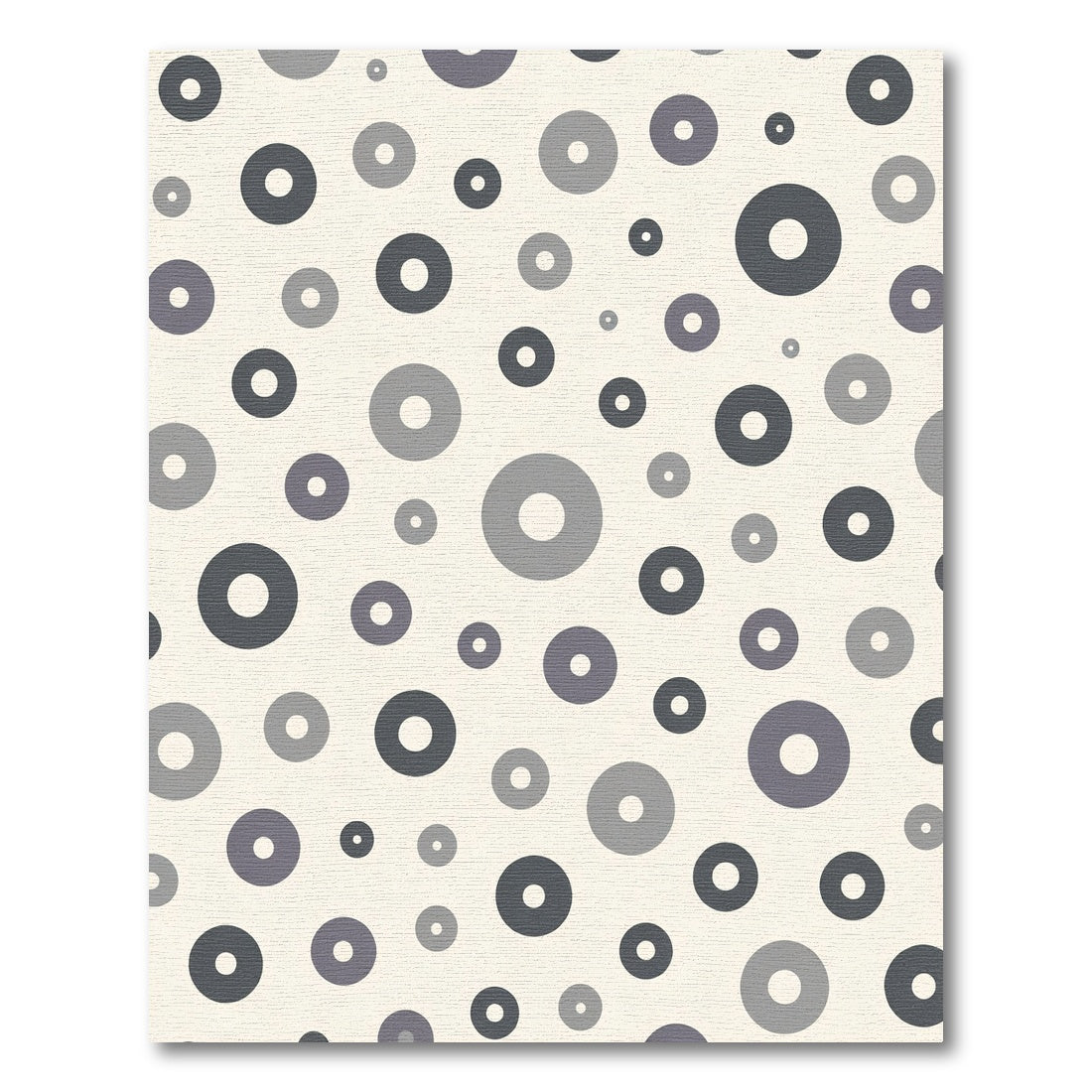 Gray Circles Scattered Modern Rug