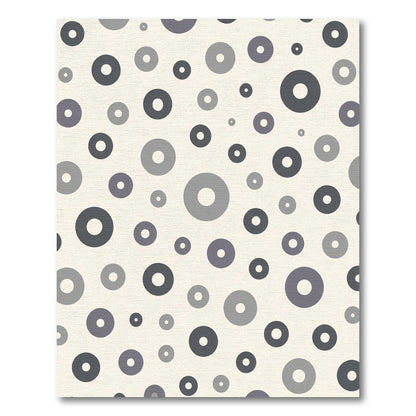Gray Circles Scattered Modern Rug