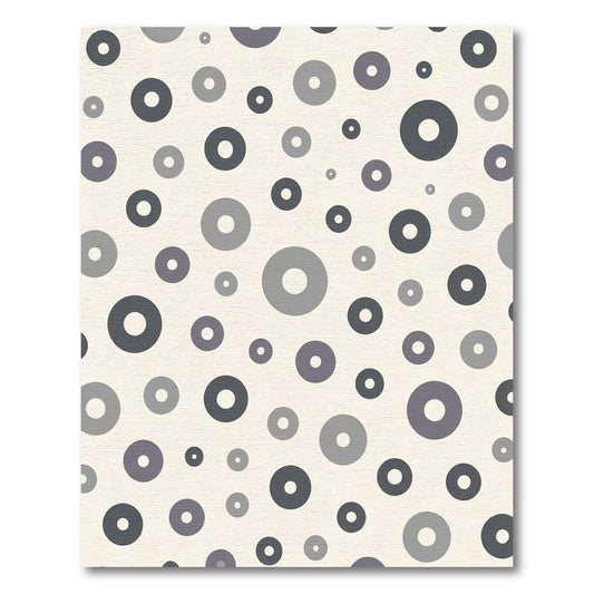 Gray Circles Scattered Modern Rug