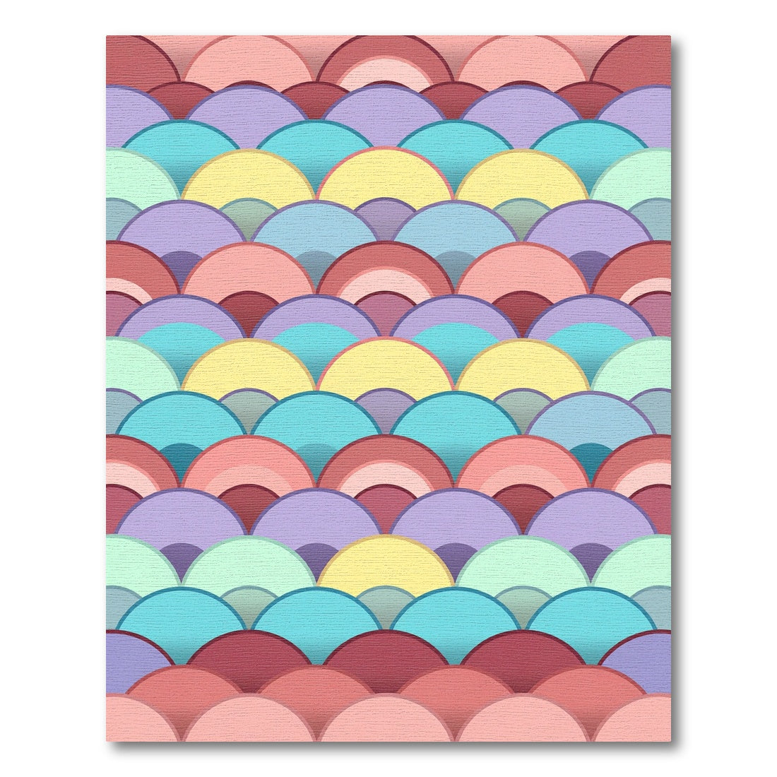 Pastel Scales Geometric Shimmer Rug