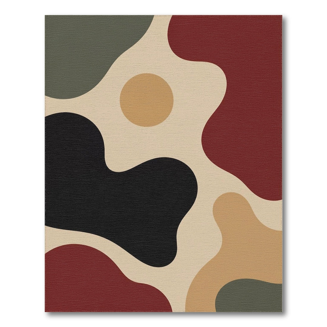 Organic Abstract Shapes Area Rug
