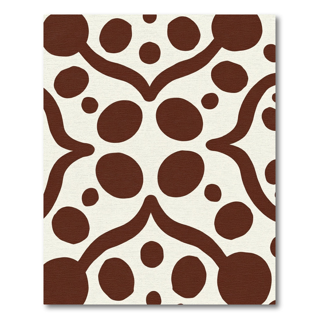 Crimson Organic Dot medallion Rug