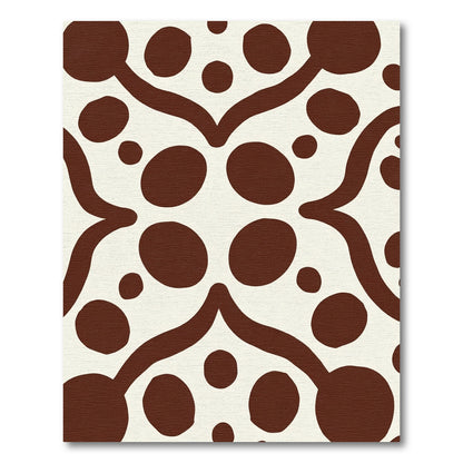 Crimson Organic Dot medallion Rug