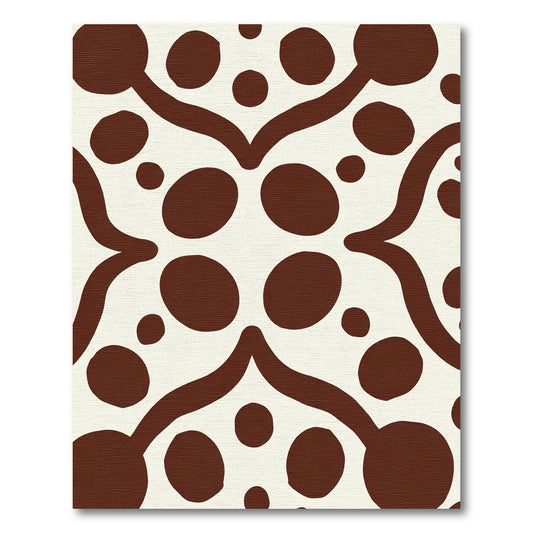 Crimson Organic Dot medallion Rug