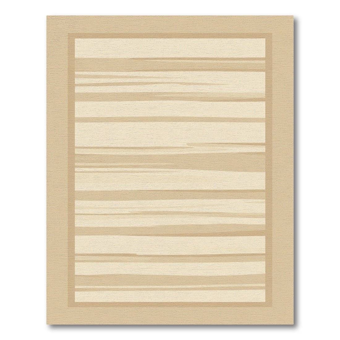 Sandy Beige Horizontal Stripe Rug