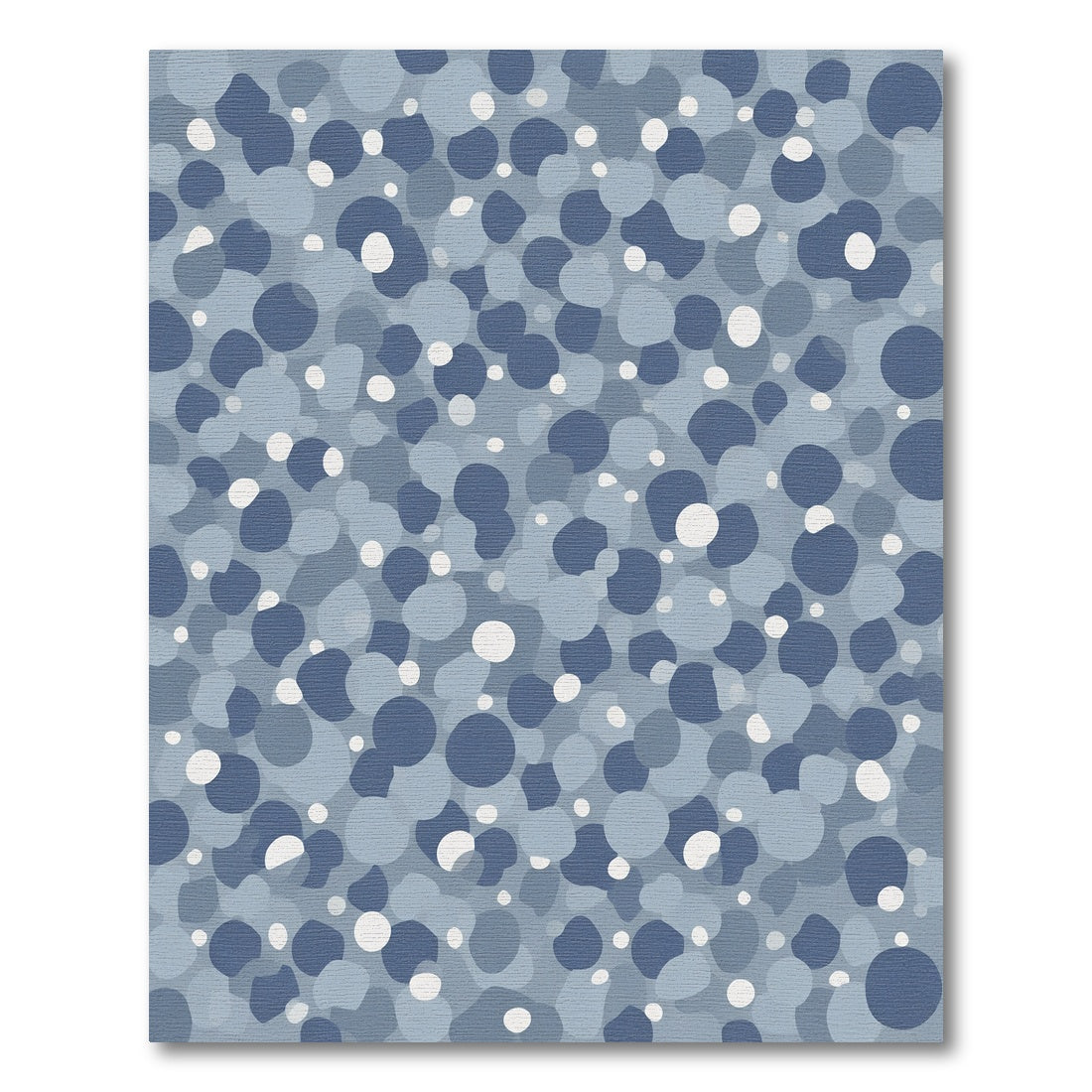 Ocean Blue Speckled Pebble Collage Rug