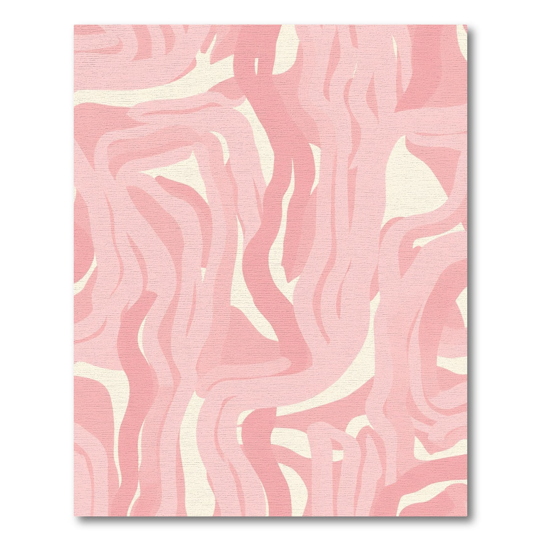 Blush Pink Abstract Wavy Strokes Rug