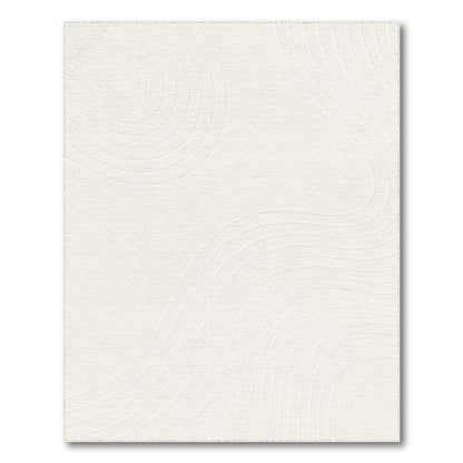 Beige Abstract Wave Area Rug