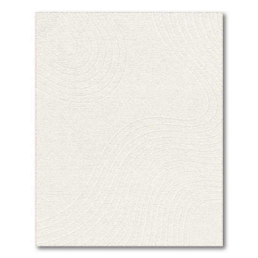 Beige Abstract Wave Area Rug