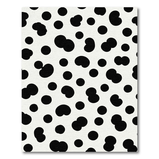 Black White Spotted Dalmatian Rug