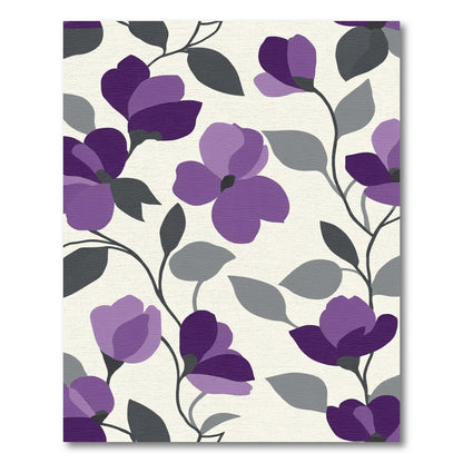 Amethyst Floral Vine Swirl Rug
