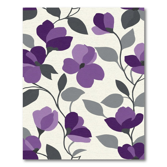 Amethyst Floral Vine Swirl Rug