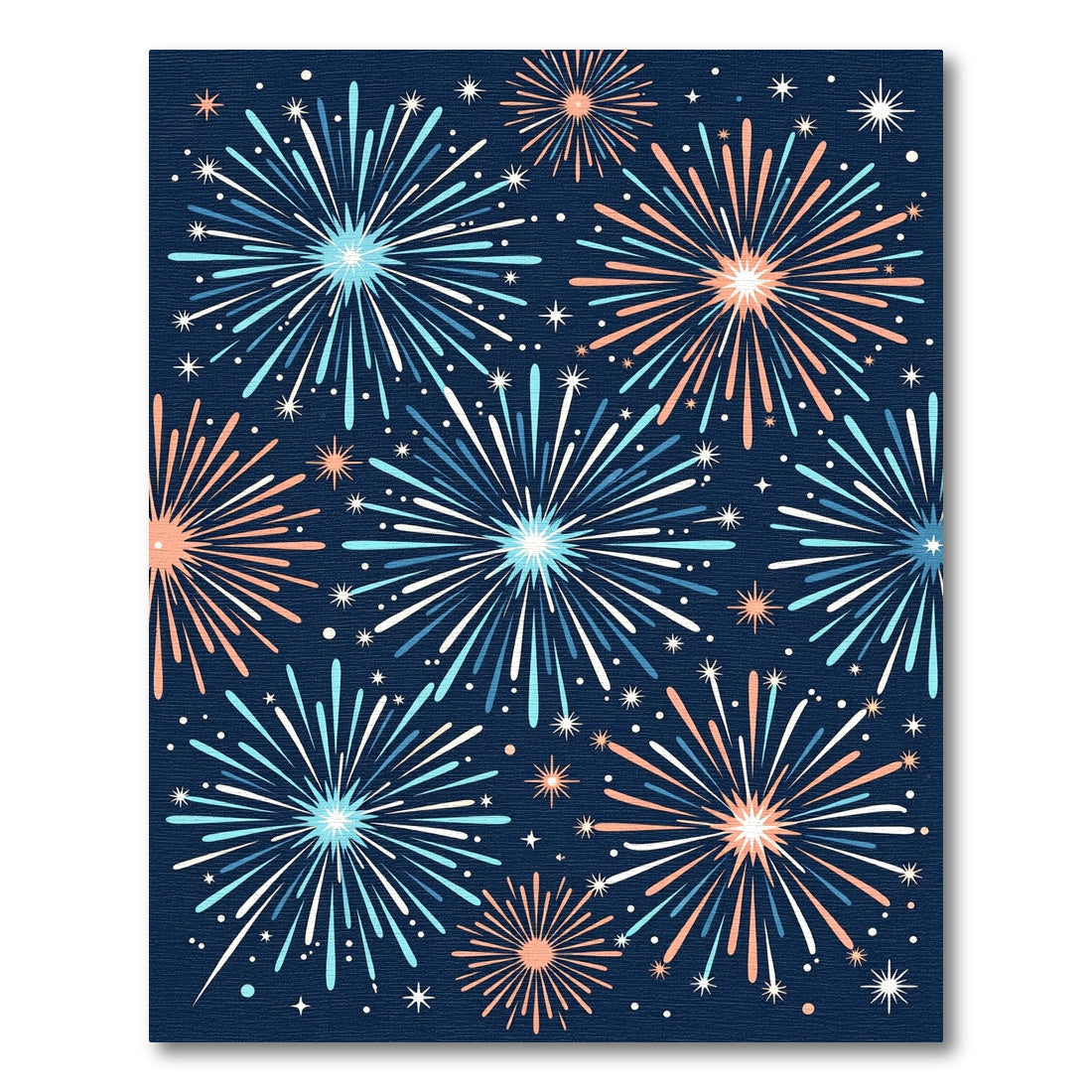 Celestial Burst Navy Starburst Rug