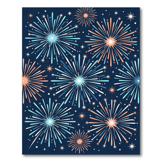 Celestial Burst Navy Starburst Rug
