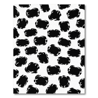 Black Abstract Blotches Pattern Rug