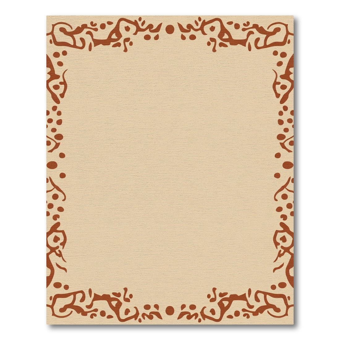 Sepia Organic Border Contemporary Rug