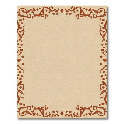 Sepia Organic Border Contemporary Rug