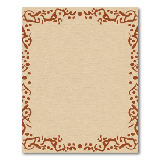 Sepia Organic Border Contemporary Rug