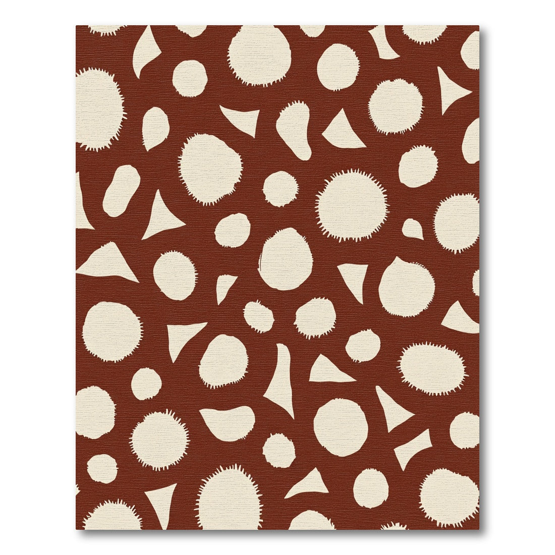 Terracotta Cream Organic Organic Shapes Rug