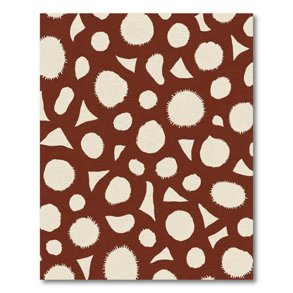 Terracotta Cream Organic Organic Shapes Rug