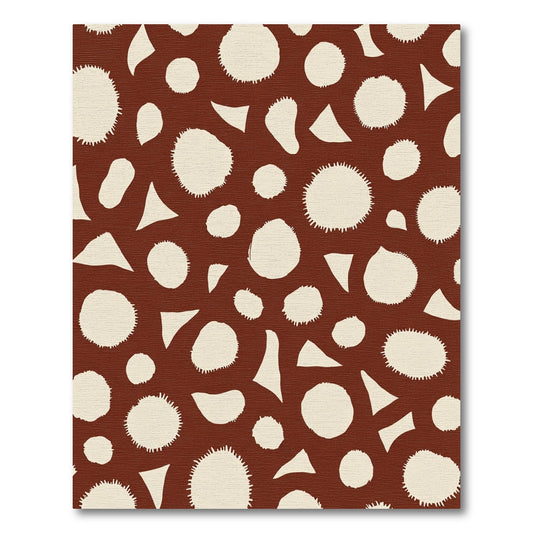 Terracotta Cream Organic Organic Shapes Rug