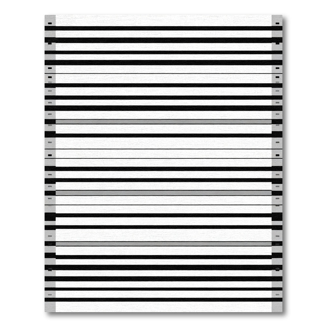 Bold Black and Gray Striped Rug