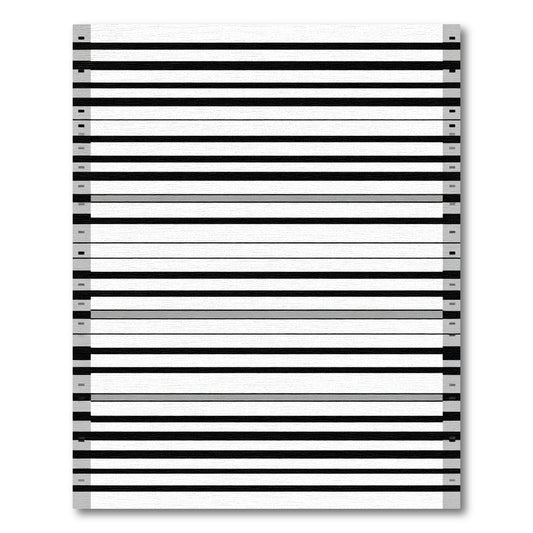 Bold Black and Gray Striped Rug