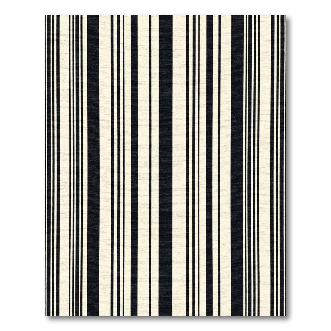Modern Black Cream Vertical Stripes Rug