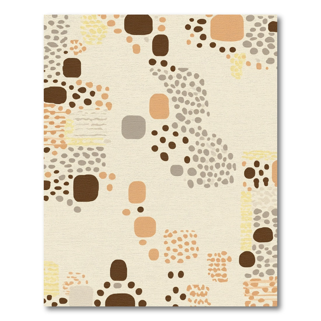 Organic Earth Tones Abstract Shapes Rug