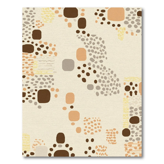 Organic Earth Tones Abstract Shapes Rug