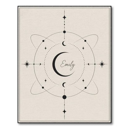 Emily Celestial Moon Geometric Area Rug