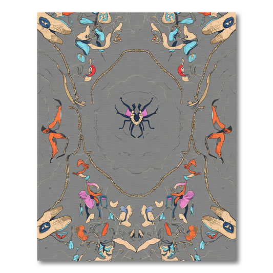 Whimsical Spider Abstract Composition Rug