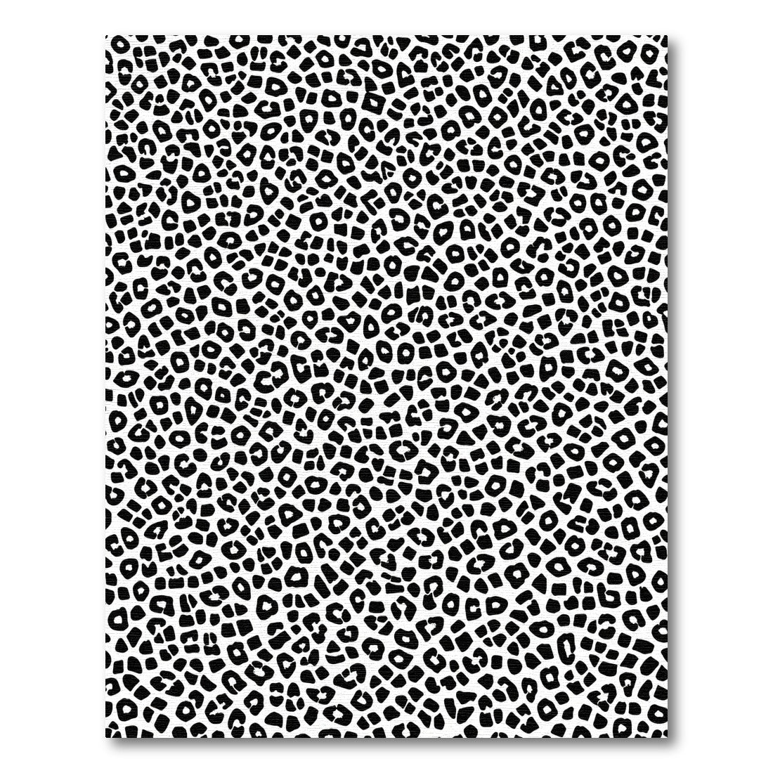 Black White Leopard Spots Rug