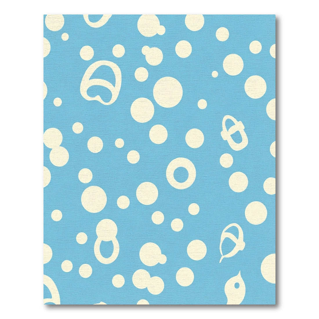 Light Blue Cream Bubble Scatter Rug