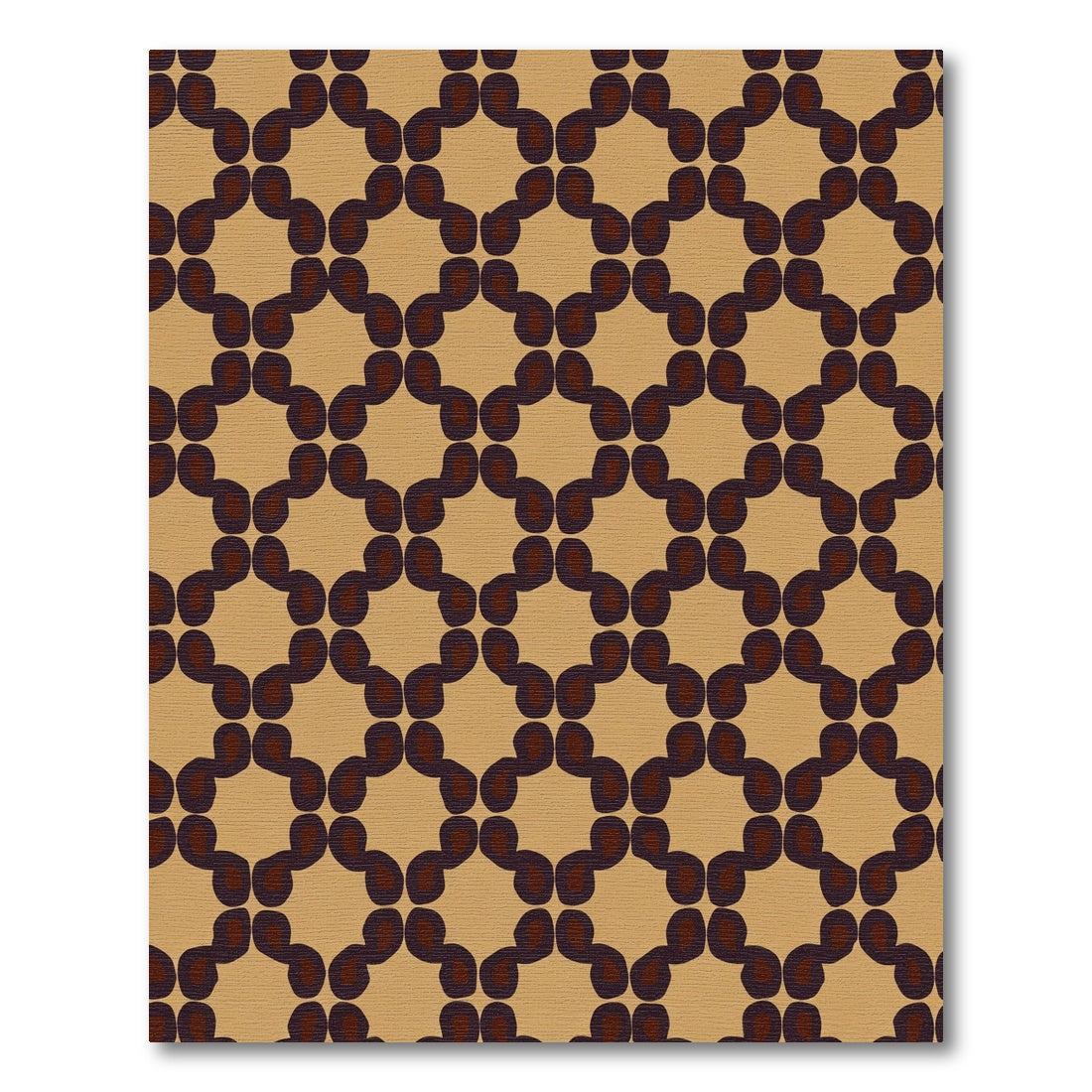Auburn Tan Abstract Chain Rug