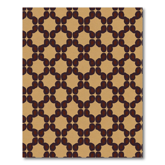 Auburn Tan Abstract Chain Rug