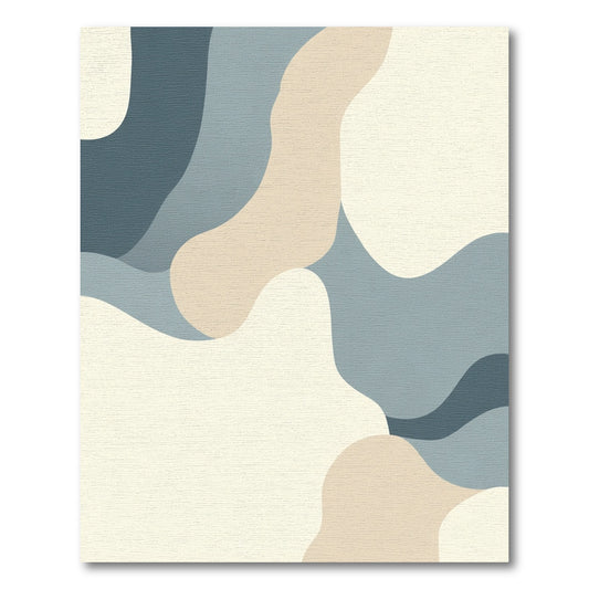 Neutral Abstract Organic Flow Rug