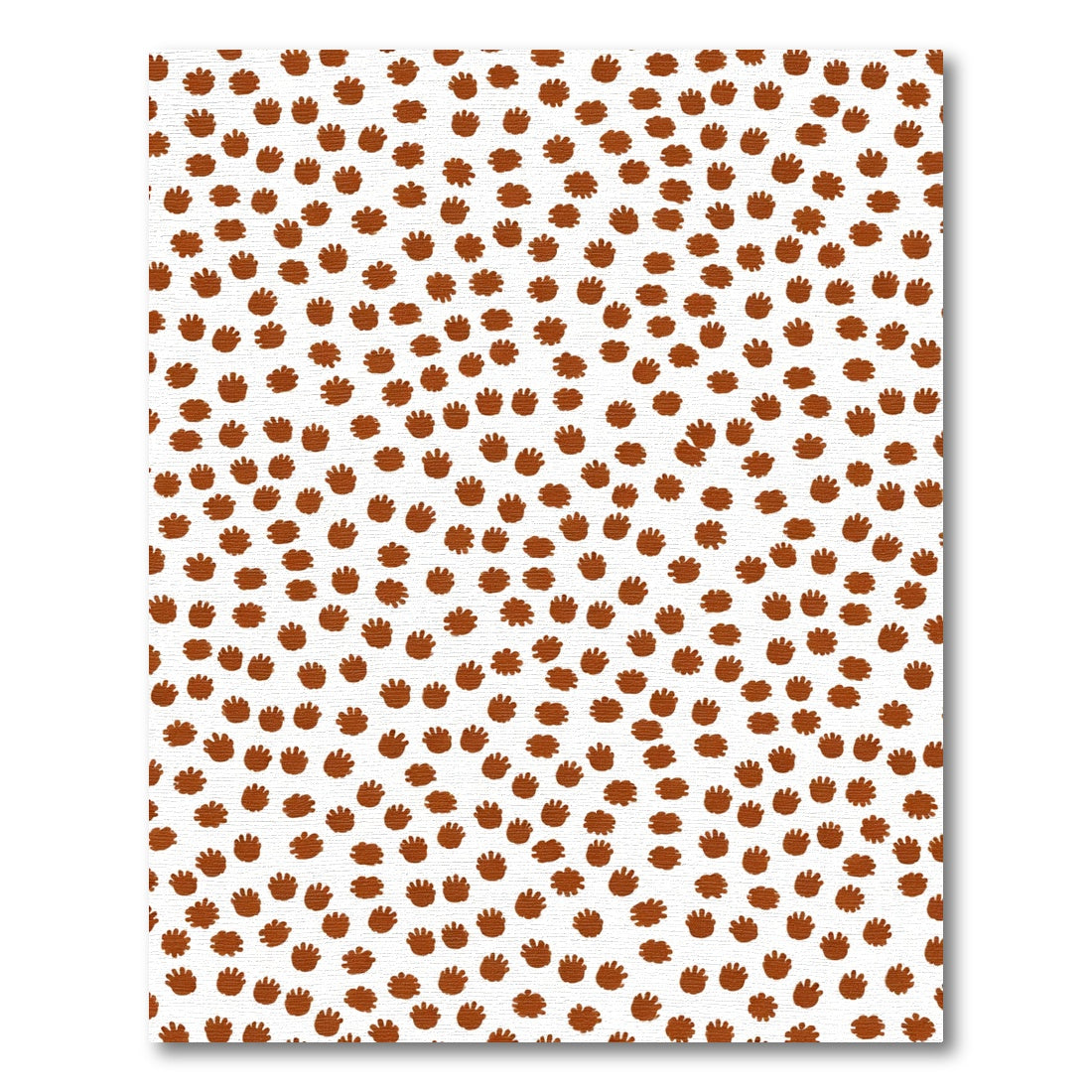 Abstract Brown Handprint Scatter Rug