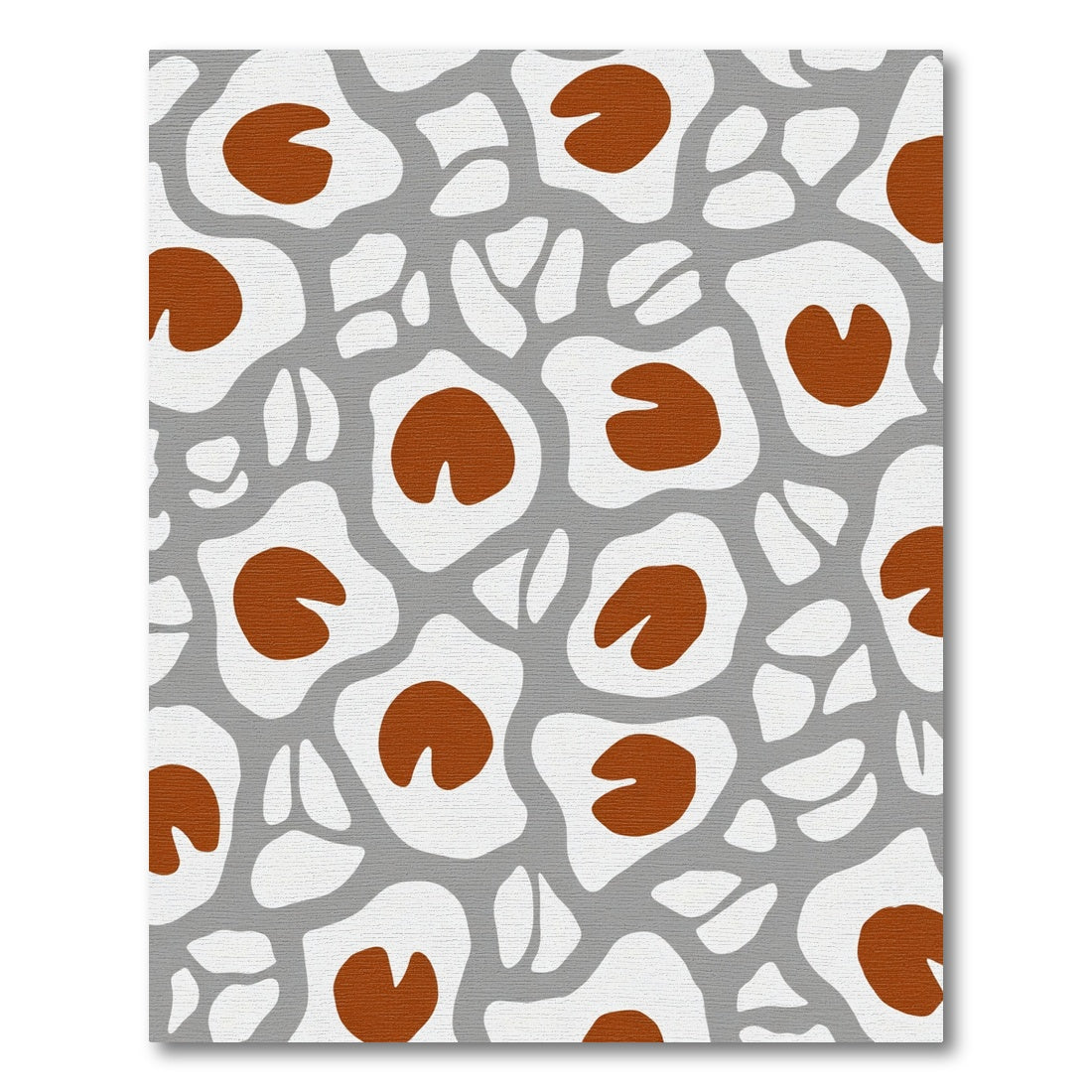 Abstract Organic Brown and Gray Forms Rug