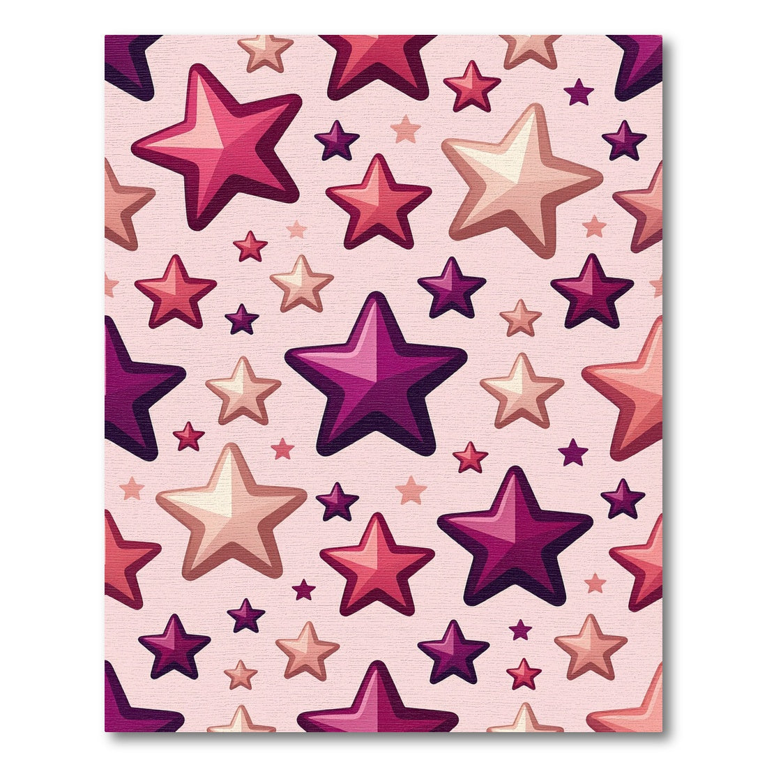 Pink Amethyst Gradient Stars Rug