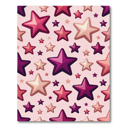 Pink Amethyst Gradient Stars Rug