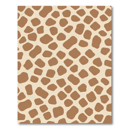 Brown Tan Giraffe Spot Pattern Rug